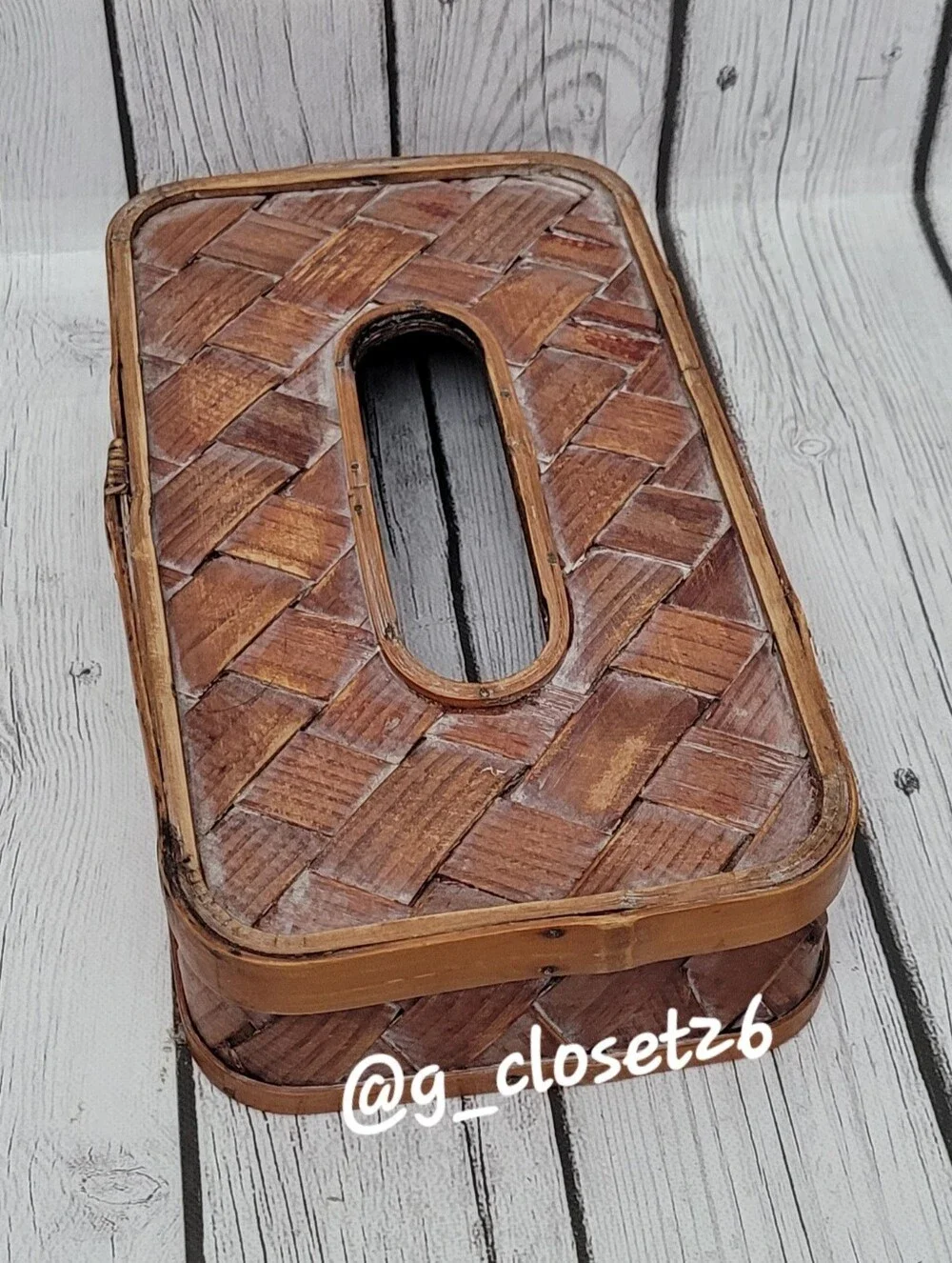 Unique Vintage handwoven bamboo
